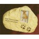 PET URN DOG PAW PRINTS ROCK