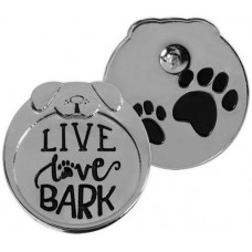 PAWSITIVE LAPEL PIN LIVE LOVE BARK