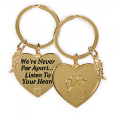 RAINBOW BRIDGE PET KEYCHAIN LISTEN TO YOUR HEART