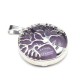TREE OF LIFE  AMETHYST GEMSTONE CAGE PENDANT