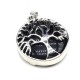TREE OF LIFE  BLACK AGATE GEMSTONE CAGE PENDANT
