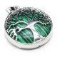TREE OF LIFE  MALACHITE GEMSTONE CAGE PENDANT