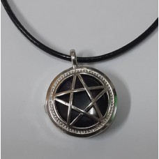 PENTAGRAM  DARK AMETHYST GEMSTONE CAGE PENDANT