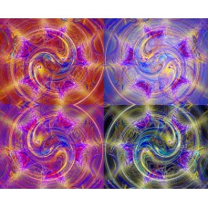 PRINT FRACTAL ART Swirl Mural
