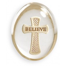 BELIEVE CROSS STONE