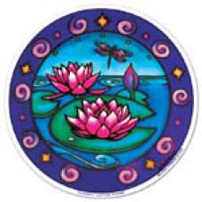 WINDOW STICKER LOVELY LOTUS POND