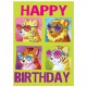 TREE FREE GREETING CARD Girls Cool Cats HAPPY BIRTHDAY