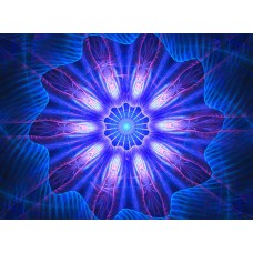PRINT FRACTAL ART Blue Mandala