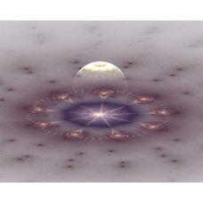 PRINT FRACTAL ART Moon Landing by Day